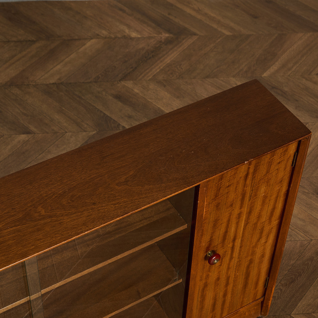 ヴィンテージ ガラス キャビネット 本棚