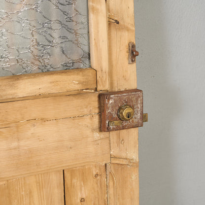 英国 アンティーク 両開き 鉄格子 ウッド ドア 2点セット