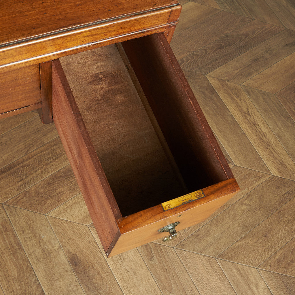 Antique British walnut double-sided desk #82058