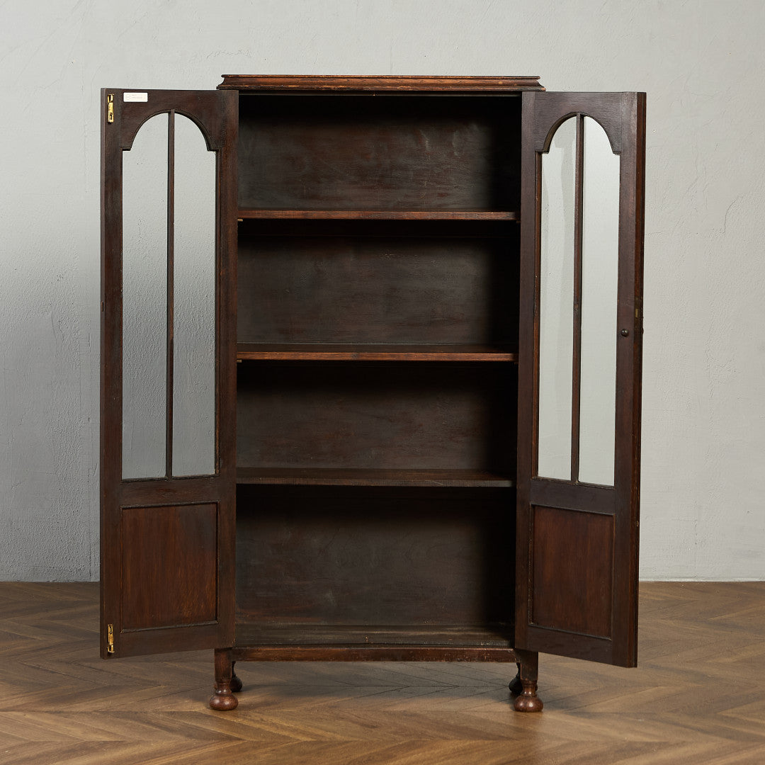 英国 クラシック ブックケース 食器棚