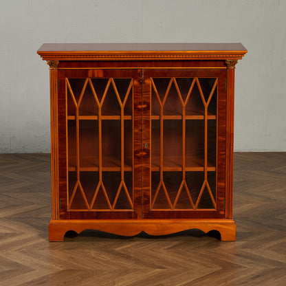 英国 クラシック エドワーディアン様式 ブックケース 食器棚