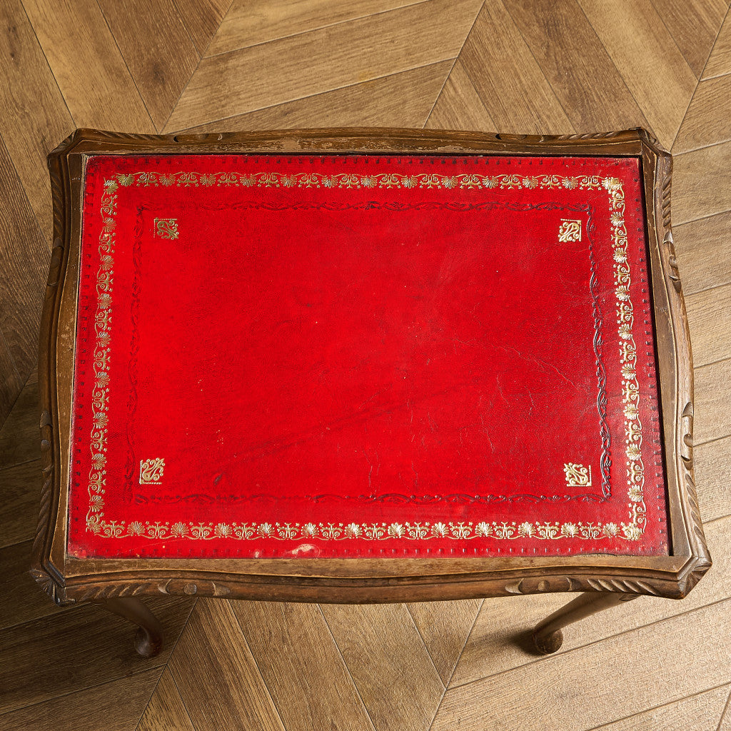 英国 クラシック ガラストップ ネストテーブル