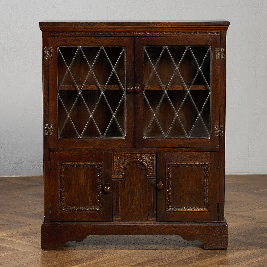 英国 クラシック オーク材 ブックケース