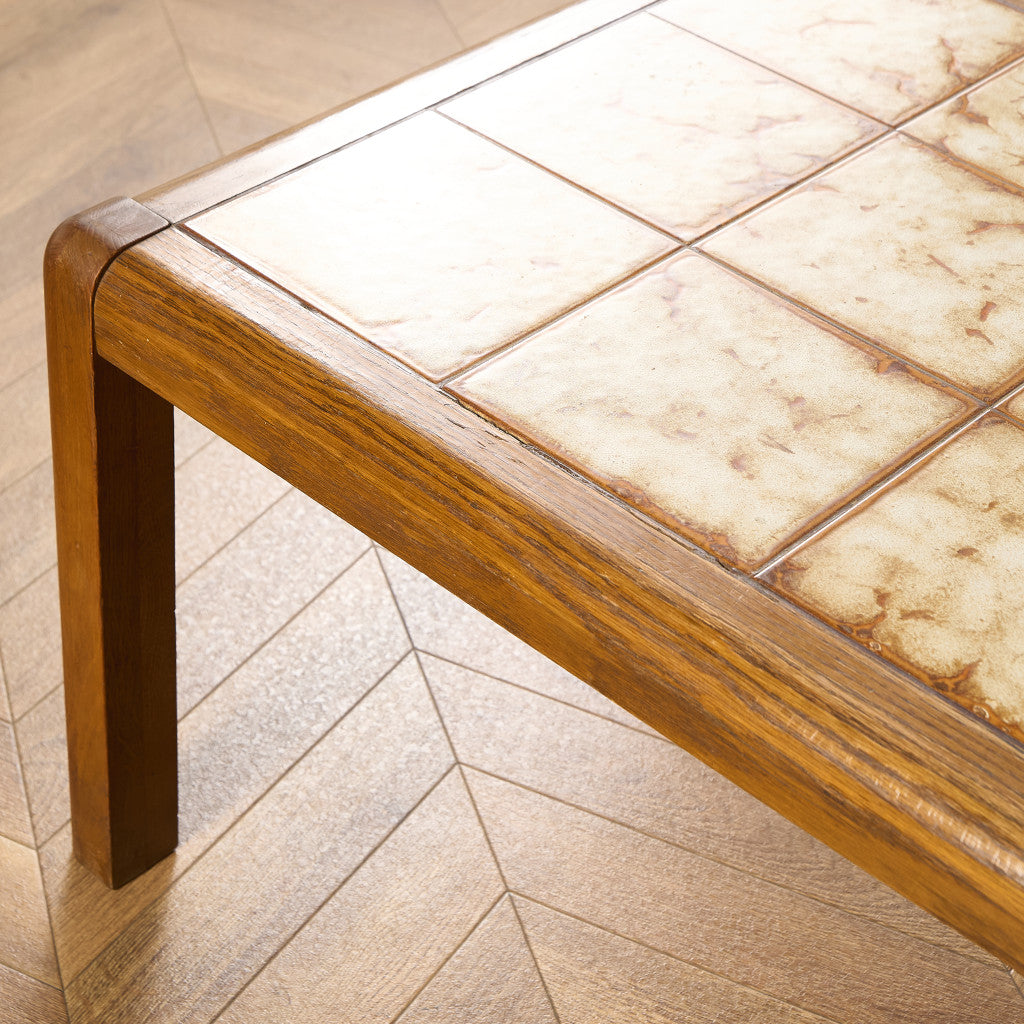 ベルギー ヴィンテージ タイルトップ コーヒーテーブル センターテーブル