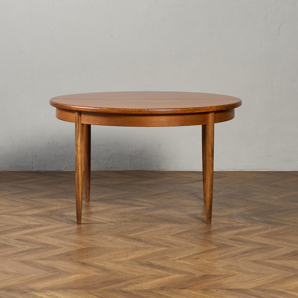 エクステンション ラウンド ダイニングテーブル 天板再塗装済み