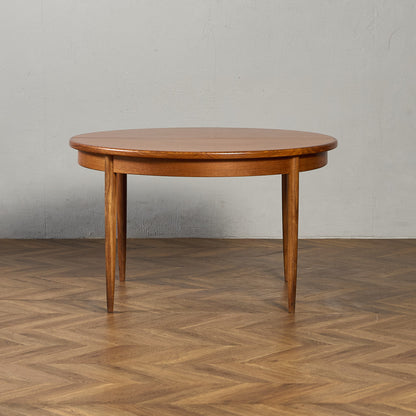 エクステンション ラウンド ダイニングテーブル 天板再塗装済み