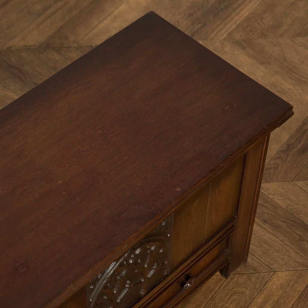 英国 クラシック オーク材 ブランケットボックス