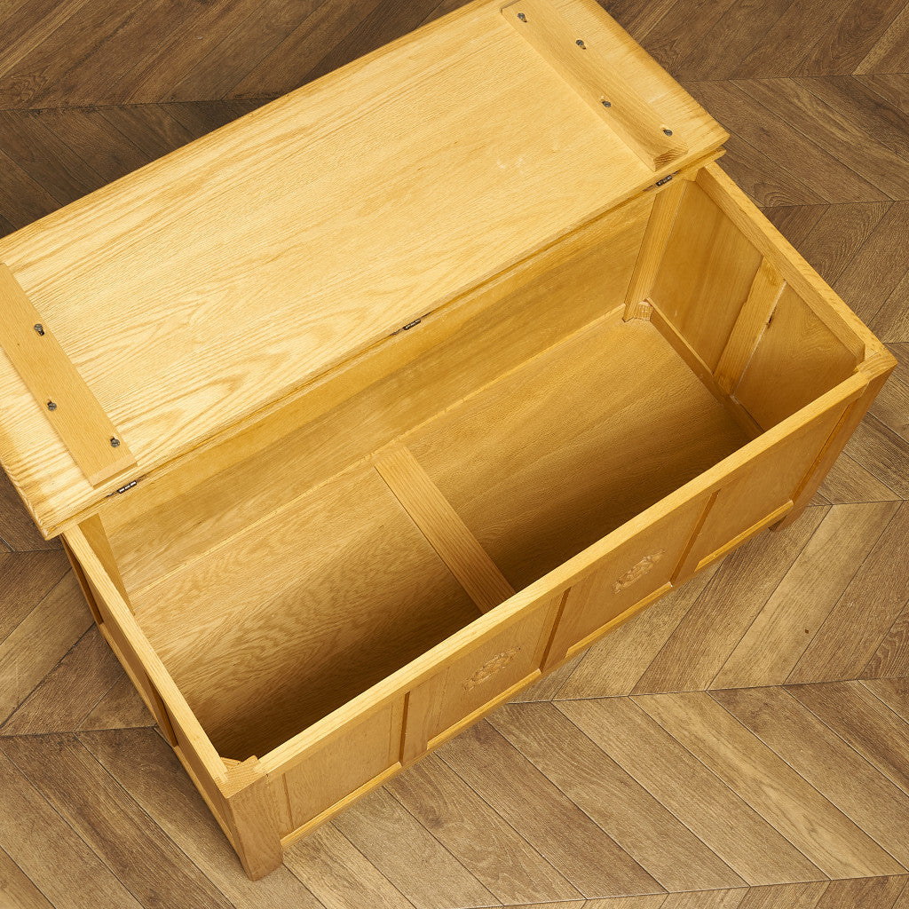 英国クラシック オーク材 ブランケットボックス