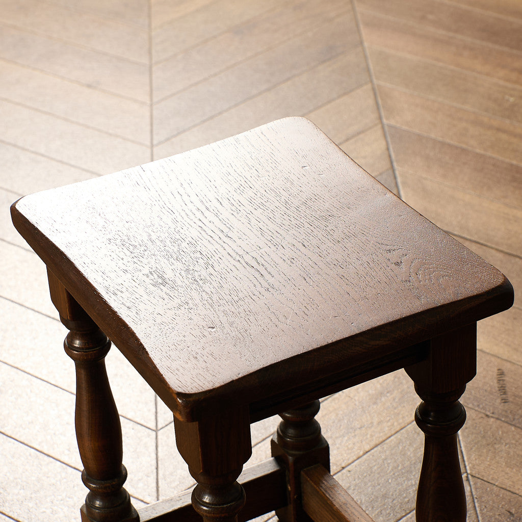 英国 クラシック オーク材 ネストテーブル