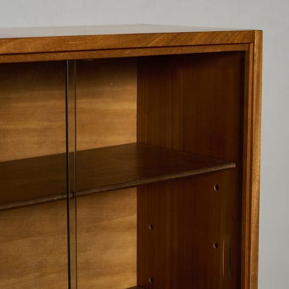 Cumbrae ヴィンテージ ナロー ガラス ブックケース 食器棚