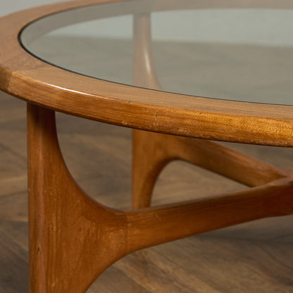 ガラストップ ラウンドコーヒーテーブル