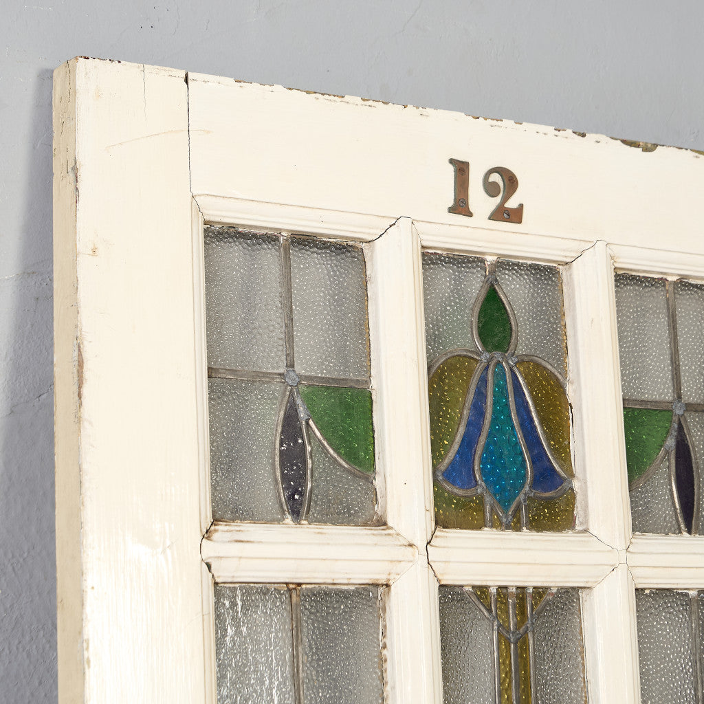英国 アンティーク ペインテッド ステンドグラス ドア