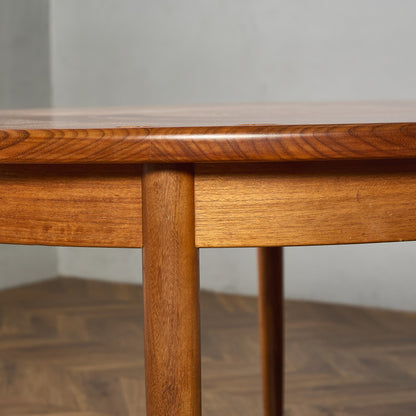 エクステンション ラウンド ダイニングテーブル 天板再塗装済み