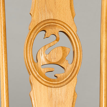 スワンバックチェア ラウンドメタルラベル