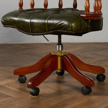 チェスターフィールド キャスターチェア オフィスチェア