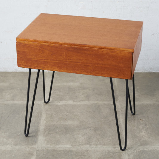 北欧ヴィンテージ サイドテーブル / カスタム アイアンヘアピンレッグ