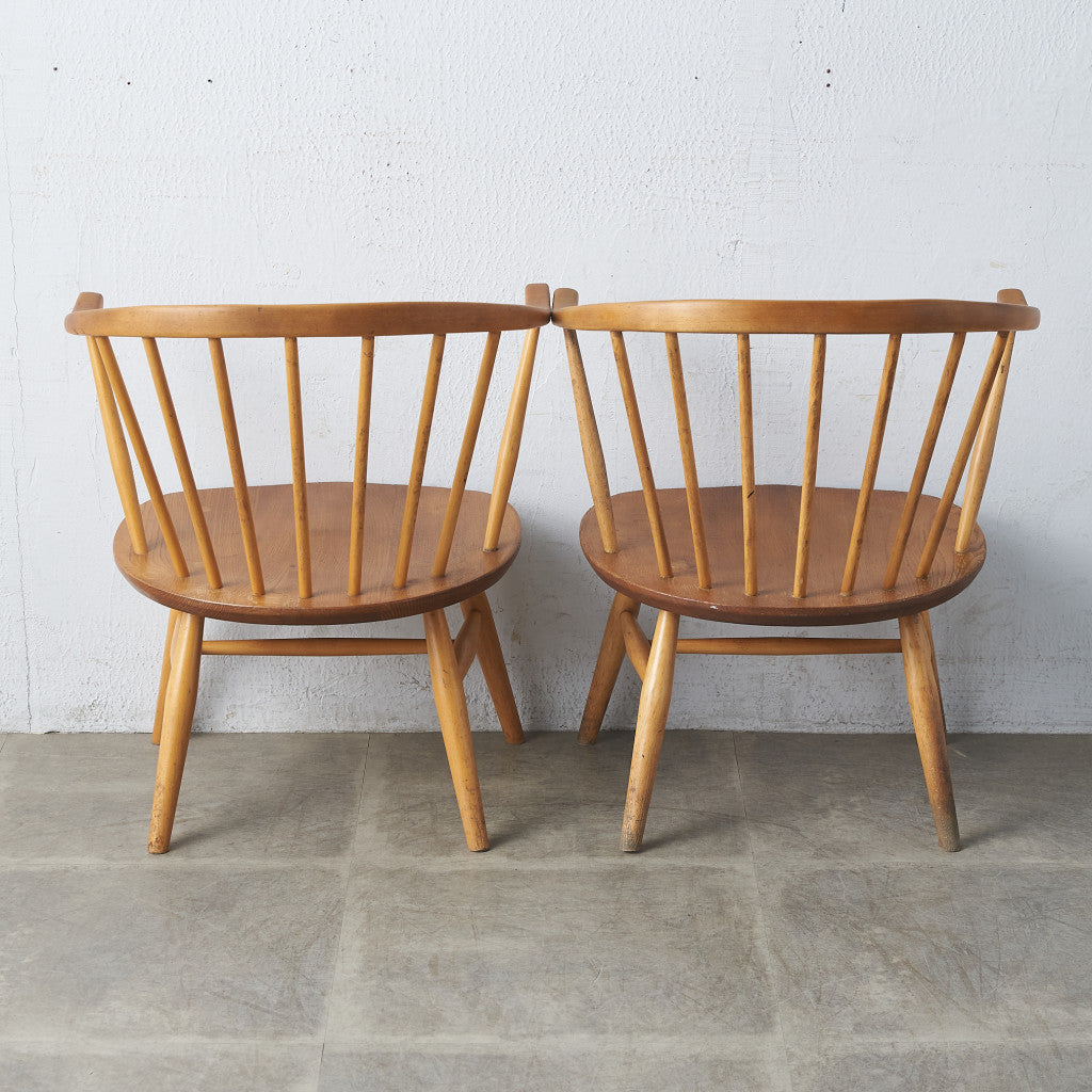 55528][アーコール ERCOL]ヴィンテージ スモーカーズ ローチェア 2脚セット – camori ヴィンテージ家具・北欧インテリアの通販サイト