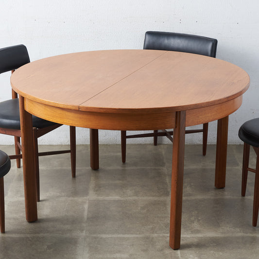 英国ヴィンテージ エクステンション ラウンドダイニングテーブル