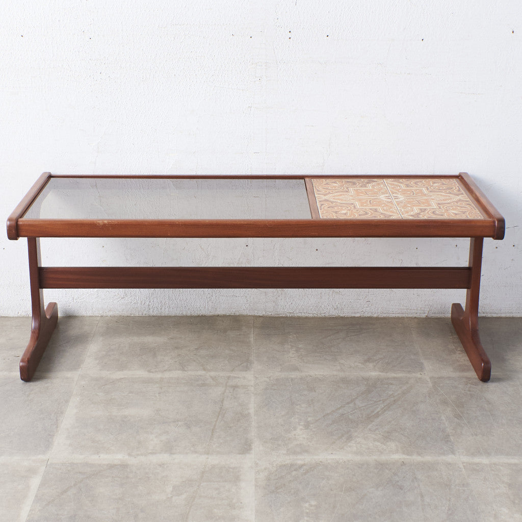 65762][ジープラン G-PLAN]タイル&ガラストップ コーヒテーブル