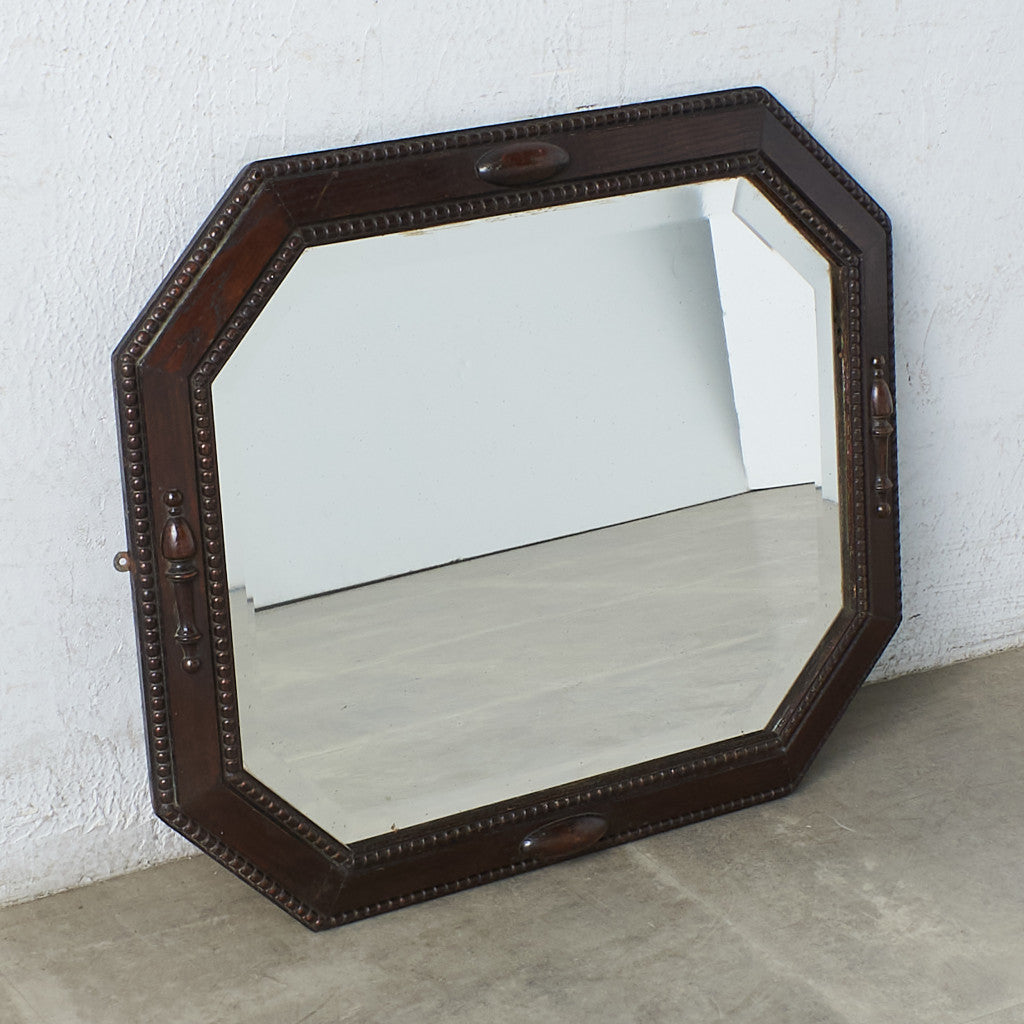 キツツキマーク ウォールミラー 無垢材 鏡 飛騨産業 - 鏡(壁掛け式)